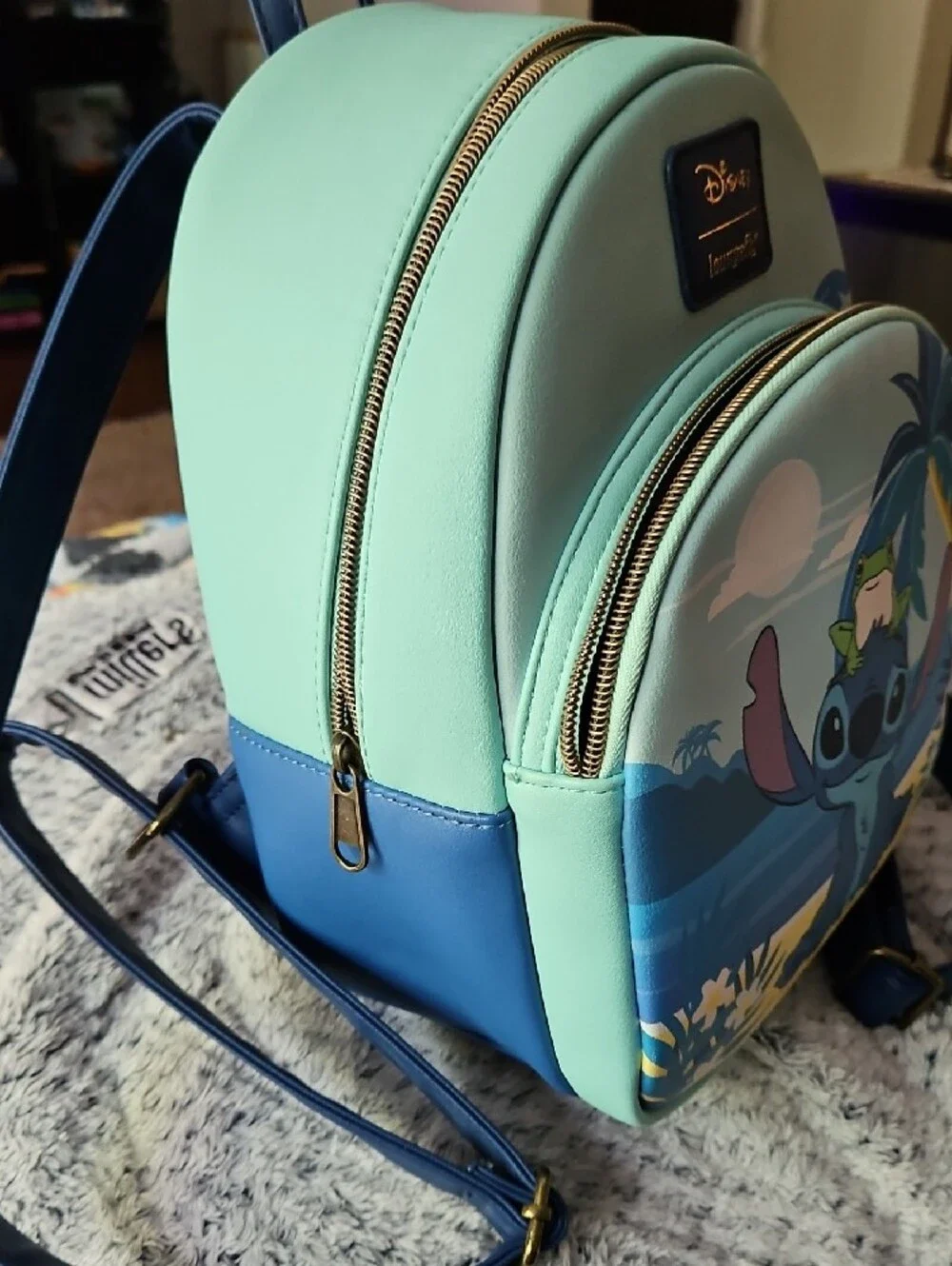 Loungefly Disney Stitch Mini Backpack With Stitch Tyedye Keychain
